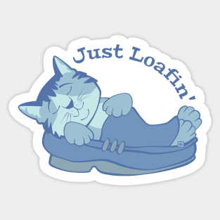 Just Loafin' Cat in Shoe Sticker